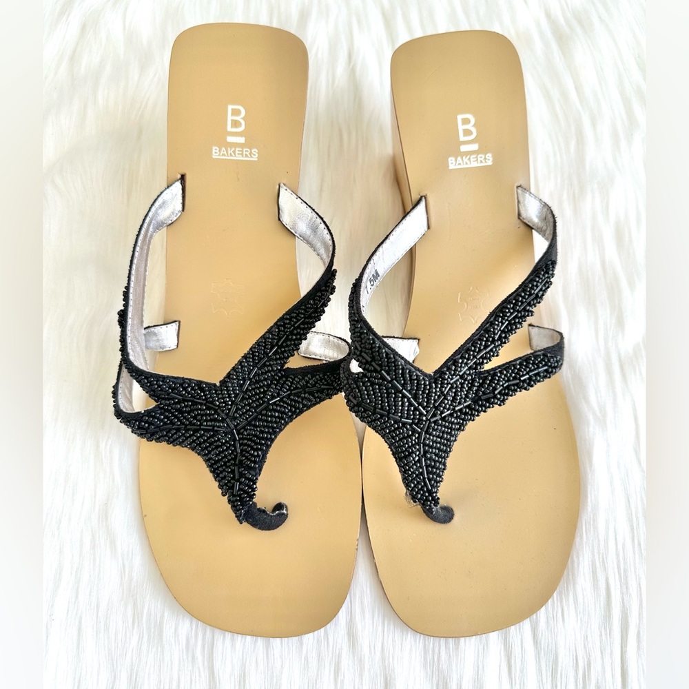 BAKERS BEADED LEATHER SANDAL